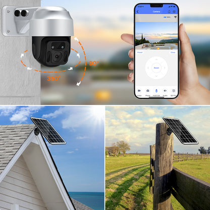 1080P Wireless Dome Security Camera | WiFi & 4G Options | Night Vision, Motion Detection, and 50m Range